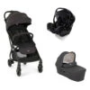 Joie Pack Trio Poussette Tourist Shale + Siège Auto I-jemini Eclipse + Nacelle Ramble Signature Xl Eclipse