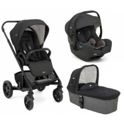 Joie Pack Trio Poussette Chrome Shale + Siège Auto I-gemm 3 Shale + Nacelle Chrome Shale