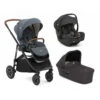 Joie Pack Trio Poussette Versatrax Lagoon + Siège Auto I-gemm 3 Shale + Nacelle Ramble Shale